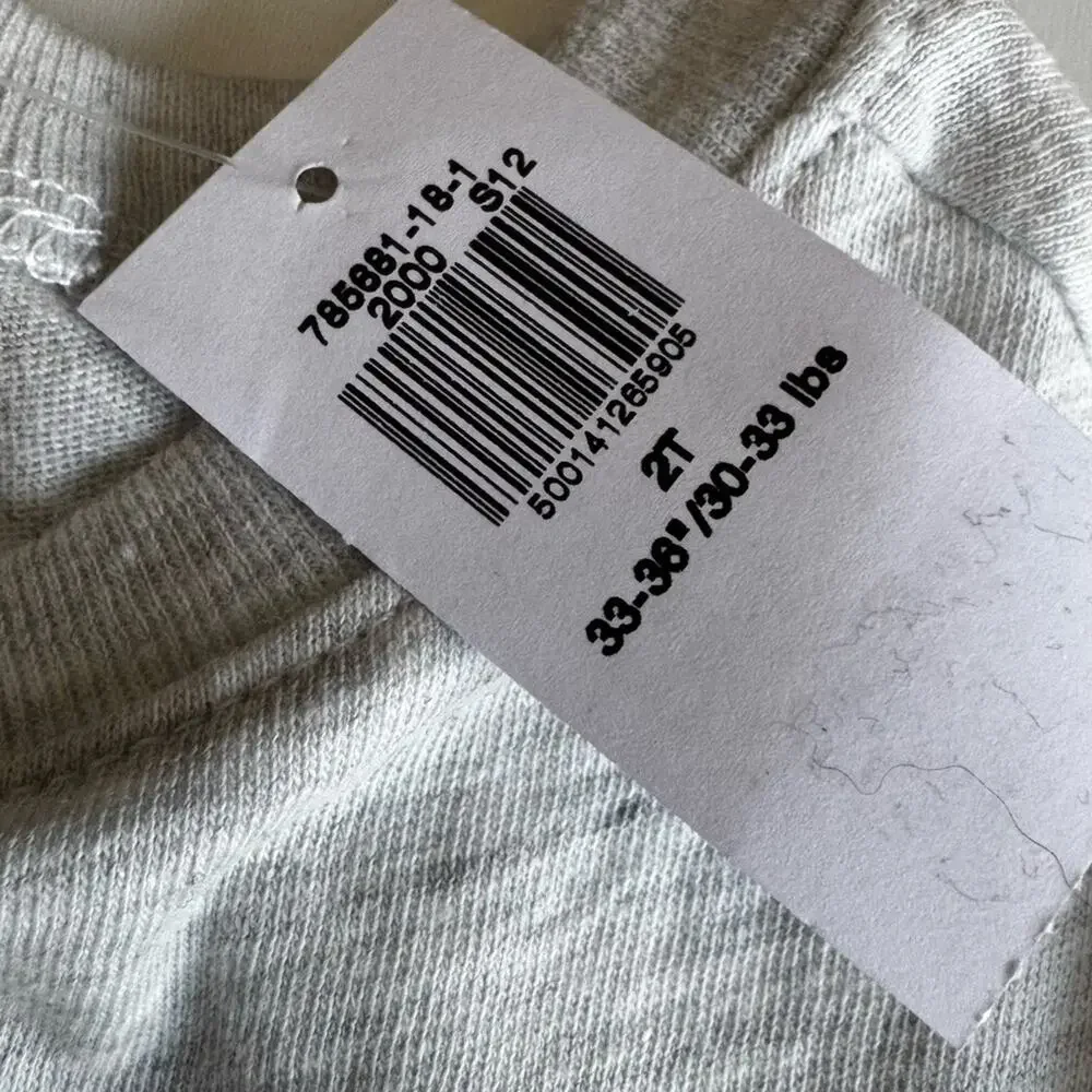 Old Navy Gray Dino Crane Long Sleeve Tee Sz 2T